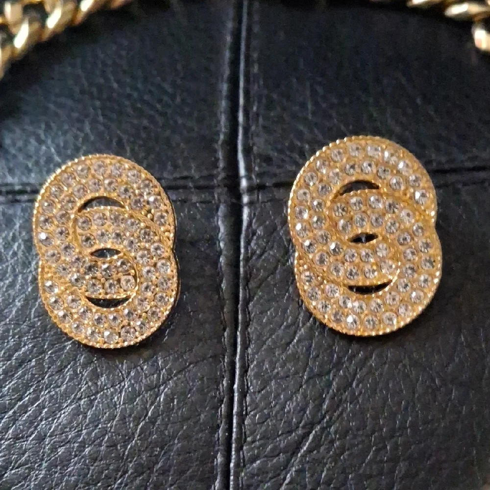 Gold Chain Watch and Earrings Set